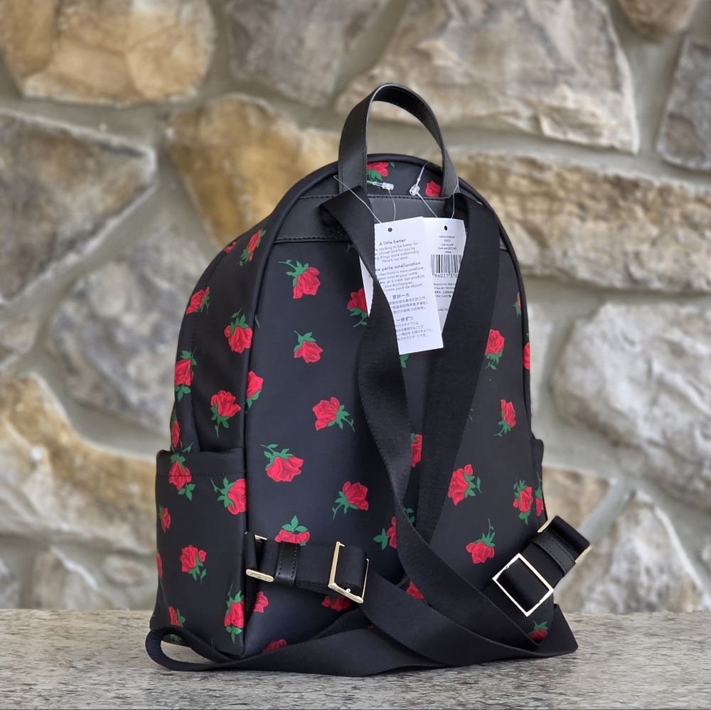 Kate Spade Chelsea Rose Toss Print Medium Backpack - Picture 3 of 8